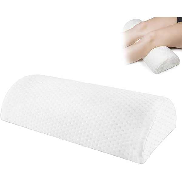 Halvmånepude Halvcylindrisk Fodskammel Memory Foam Fodstøtte Under Skrivebord Fodstøtte Kontor Skumgummi Fodskammel Hvid