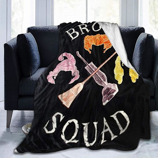 Hocus Pocus-tid Häxor Glad Halloween Mysig Plysch Flanell Slängfilt Sängfilt Hemmabäddsoffa Skrynkbeständig Mjuk Filt -w 50x40in 125x100cm