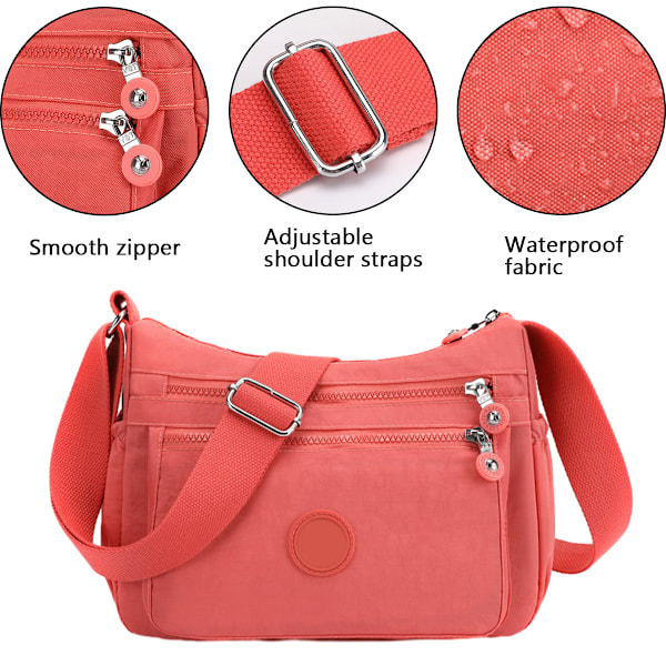 Skulderveske for kvinner, romslig veske med flere rom, crossbody-håndveske for kvinner, moteriktig tote-veske med topphåndtak