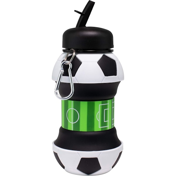 Klipsbar sammenleggbar BPA-fri silikon fotball vannflaske for barn, 530 ml 1