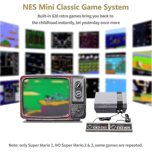 Mini videospilkonsol med 620 spil