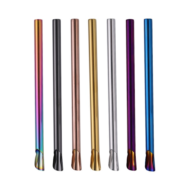 pcs 21.5 cm Reusable Smoothie Straws, 1 cm wide stainless steel straws