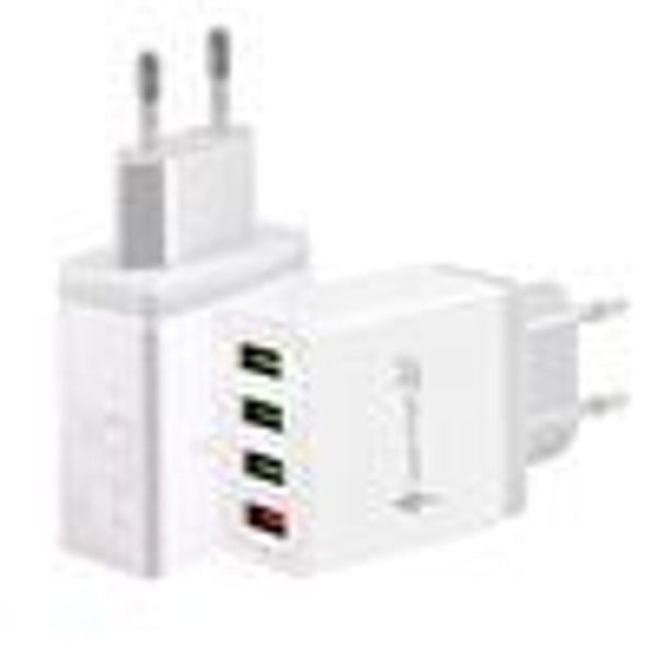 5V/3.1A Strømforsyning Hurtig Oplader 4-Port USB QC 3.0