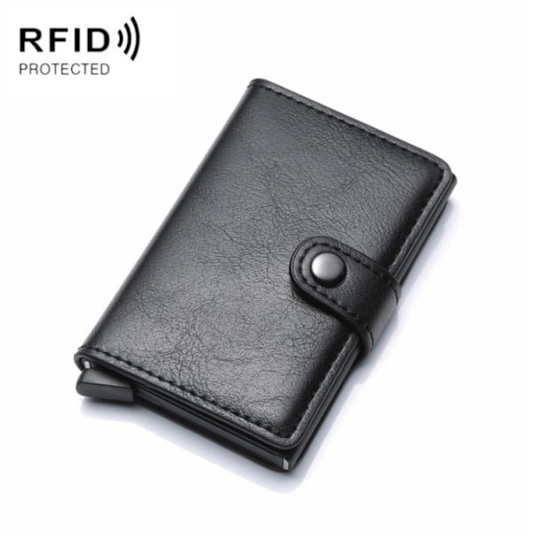RFID Aluminium Beskyttelseskortholder Sort