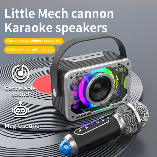 Bärbar Bluetooth högtalare Trådlös karaoke-högtalare för hemmet Outdoo White