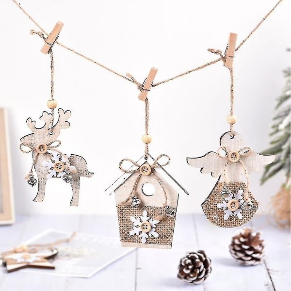 Julträhänge Julgran litet hänge dekoration (4st)