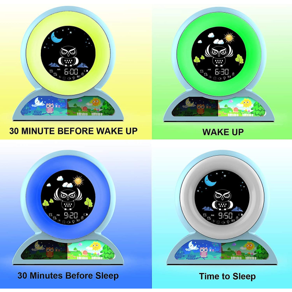 HHL Barnklocka, dubbel digital väckarklocka för barn pojkar flickor sovrum