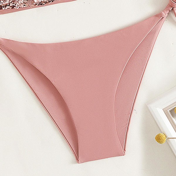 Tvådelad baddräkt för kvinnor Sexiga badkläder Halter String Triangle Bikini Setsm