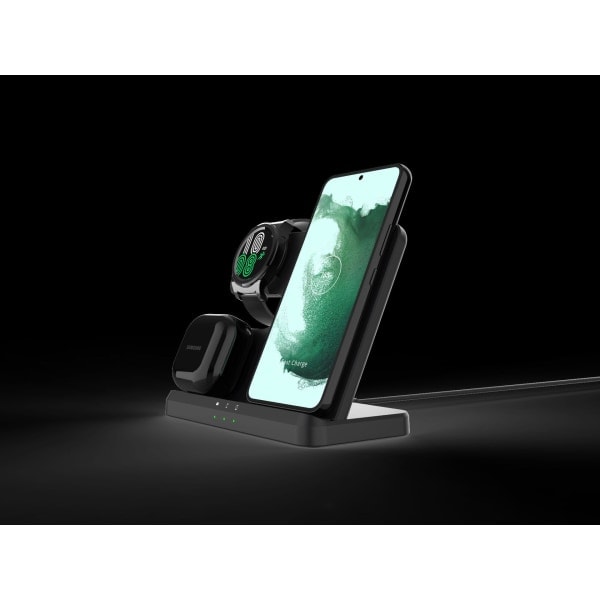 Trådlös laddningsstation 3-i-1 för iPhone, Samsung, AirPods och Apple Watch
