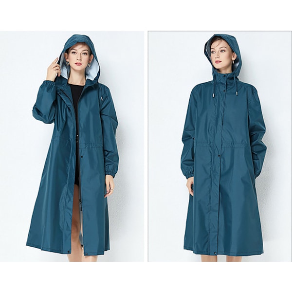 Trendy vindjakke regnjakke, let og åndbar, ensfarvet blå blue XXL
