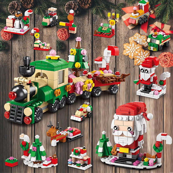 Adventskalender 2024 - Jul Byggeklosser Semestergaver for barn Tenåring 24 Dager Overraskelsesgaveboks Jul Nedtellingskalender