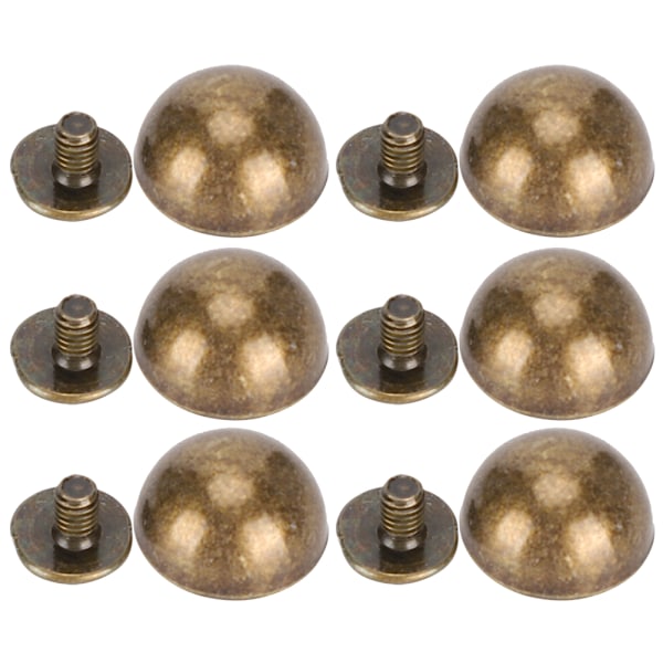 Bronsfärgade kupolnitar - 30 set - 12MM - Läderdekoration 0.1