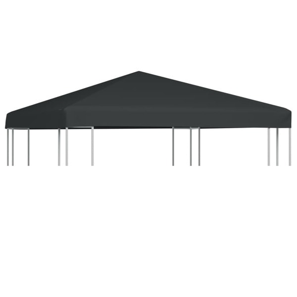 vidaXL Paviljongin katto 310 g/m² 3x3 m harmaa Grey gray