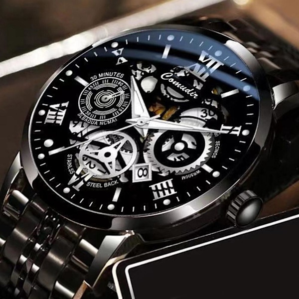 Herreur Quartz Urværk Business Ur Automatisk M Black One size