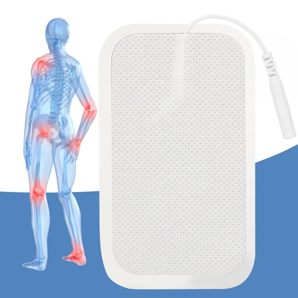 20 stk. 5x9cm Rectus Abdominis Muskel 2.0 Hull Elektrode Skive Ikke-vevde Stoffer Silikon Kontakt Pin Fysioterapi Elektrode Patch