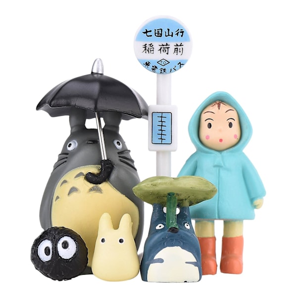 1 Set Studio Ghibli Min granne Totoro Ensky Dockor Figur Söt Japan Miniatyr Kit