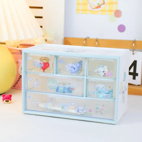 Sanrio Kuromi Kawaii Anime Klistremerke Tilbehør DIY Oppbevaringsboks Cinnamoroll B