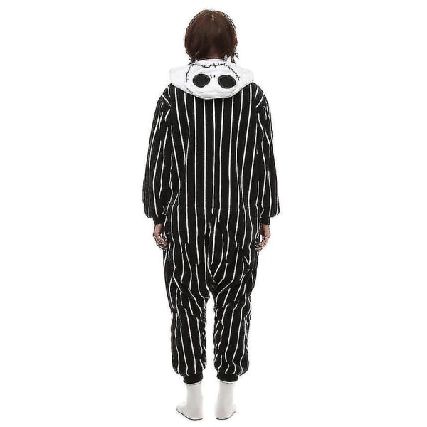 Jack Skellington Kostym Helkroppspyjamas Halloween Jul One-piece Kigurumi För Herr Dam Es L