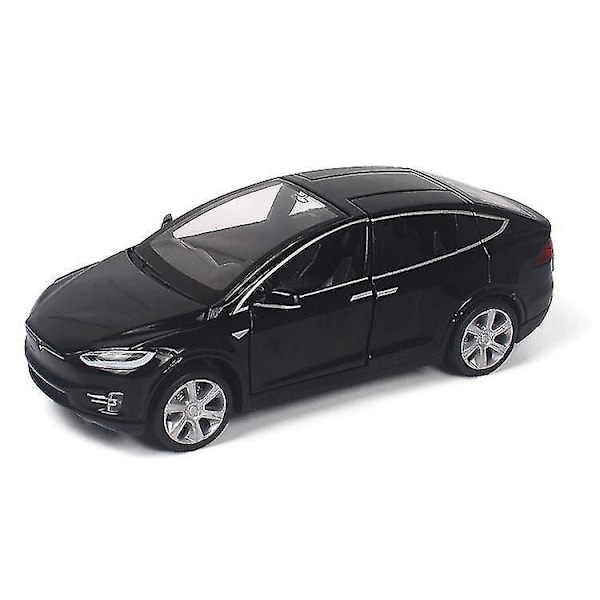 Helt ny 1:32 Tesla Model X leksaksbil i metall, gjutna och leksaksbil, gratis frakt, leksaker för barn, barnpresenter, leksaker för pojkar Black