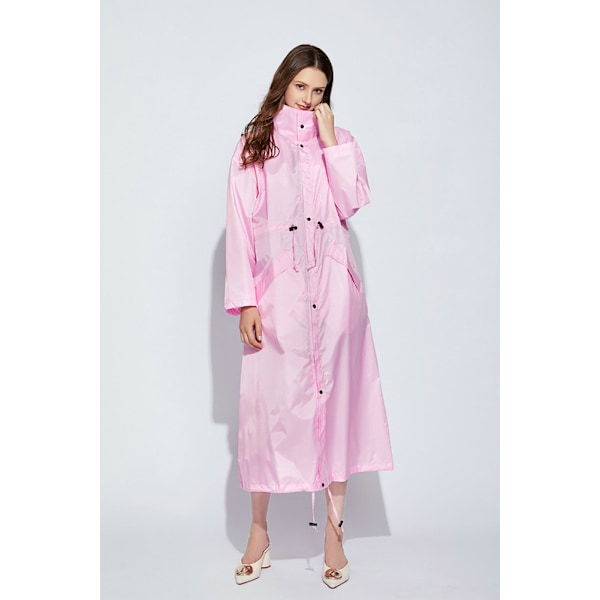 Stilren lång regnjacka unisex regnponcho med vattentät ficka med lock XL