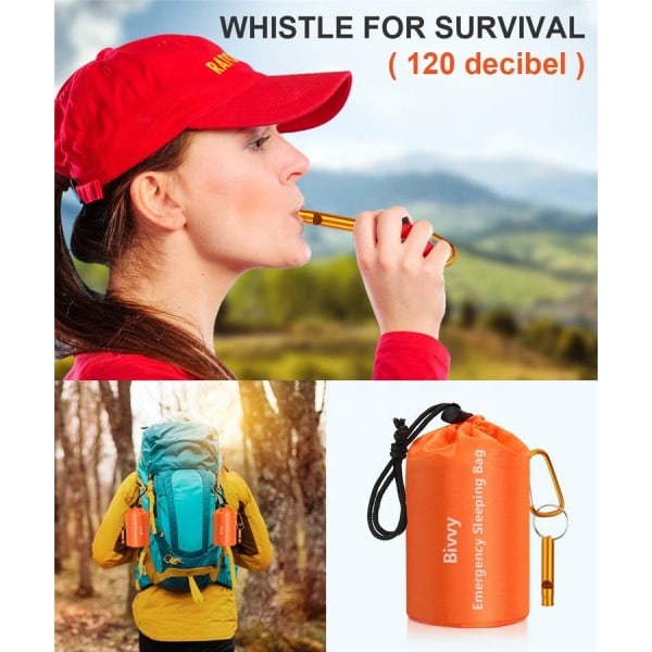 2-pack nödsovsäck, bärbar nödsovsäck Emerg Orange 2-pack
