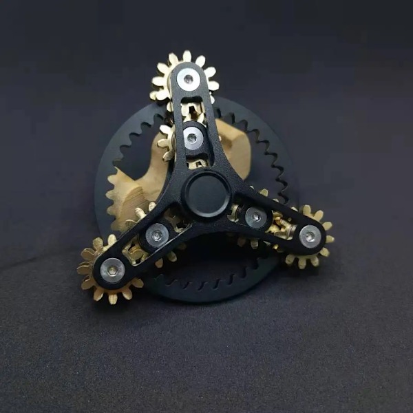Ny Dobbelt Ferris Gear Fidget Spinner Ni-Tands Koblingssystem Hånd Spinner EDC Gear Link Finger Gyroskop Legetøj til Børn Voksne