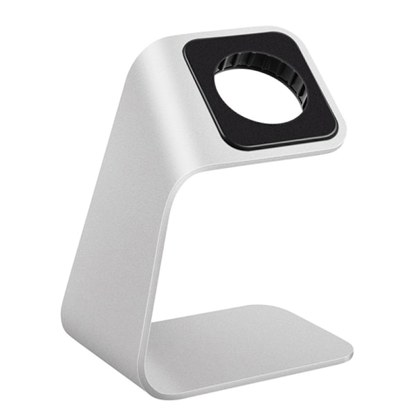 1 stk. Opladerstanderholder i aluminiumslegering til ur, opladningsvugge, grå Gray one size