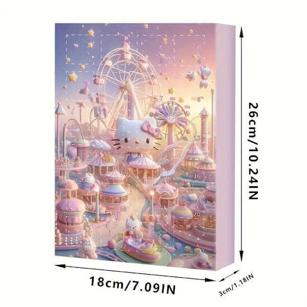 Samlarobjekt Animefigurer Blind Box 24 Stycken Julkalender Perfekt för Jul och Helger Hello Kitty