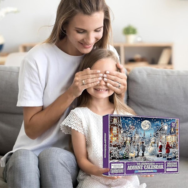 2023 Adventskalender 1008 Brikker Puslespil Adventskalender, Puslespil til Voksne Børn