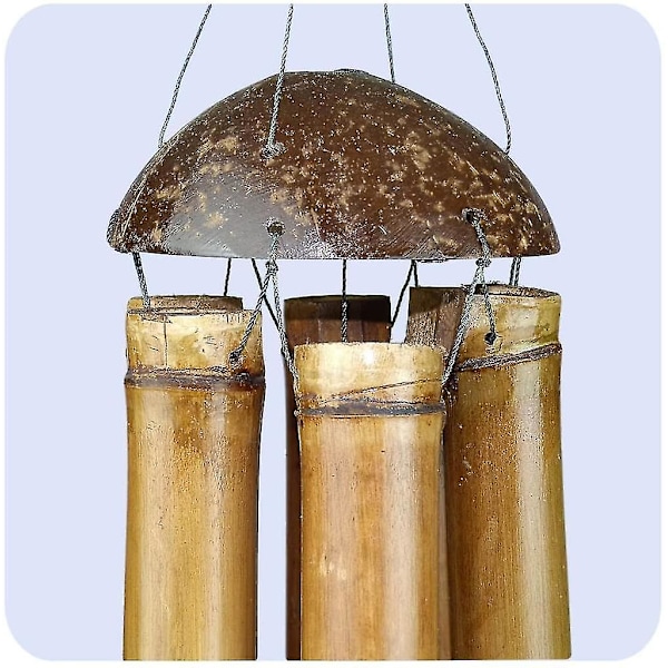 60 cm Suuri Tuulikello Puutarhaan Säänkestävä Bambu Kookos