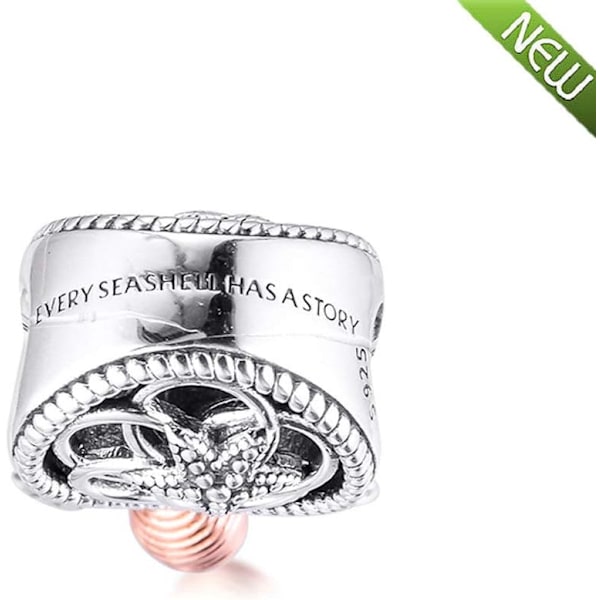 Sommer Gennemsigtig Muslingeskal Drømmefanger Perle 925 Sølv DIY Passer Originalt Pandora Armbånd Charm Mode Smykker