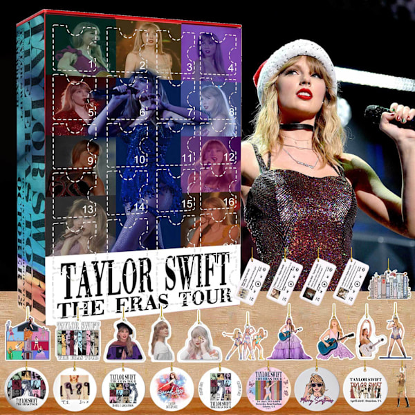 Taylor Swift Adventskalender 2024 Jul Høytid Fødselsdag Nedtelling Style D