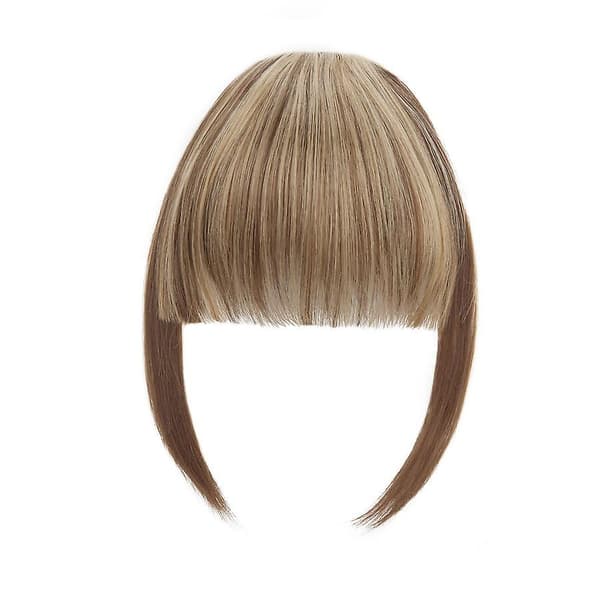 Clip-in Hår Bangs Extensions Fransk Hår Bangs Stilig Hår Bangs Hårstykker medium brun & mørk blond mediumbrown & darkblonde mediumbrown & darkblonde 28cm