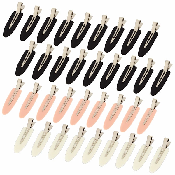 36 Pieces No Bend Hair Clips, No Crease Hair Clips, Curl Hair Clips for Makeup and Hair Styling