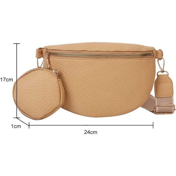 Crossbody väska dam ryggsäck PU med plånbok, modern