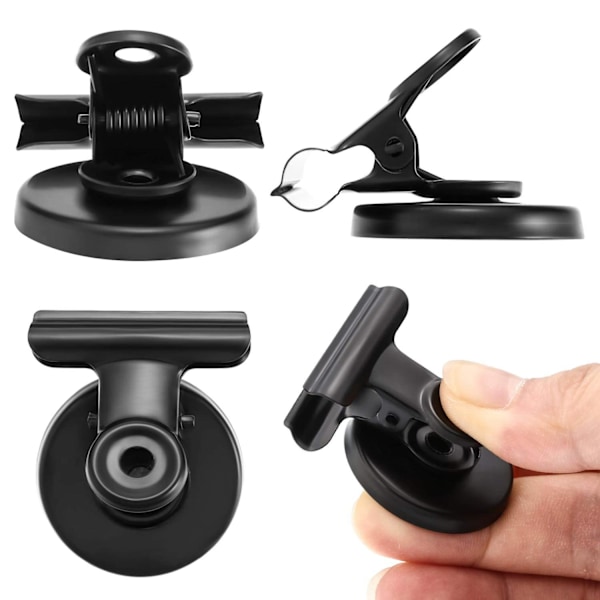 10x Magnetiske klyper - black