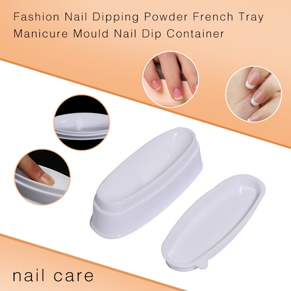 Negle Dyppe Pulver Boks Fransk Tip Bakke Manicure Negle Dyppe Beholder til Neglekunst og Makeup Værktøjer