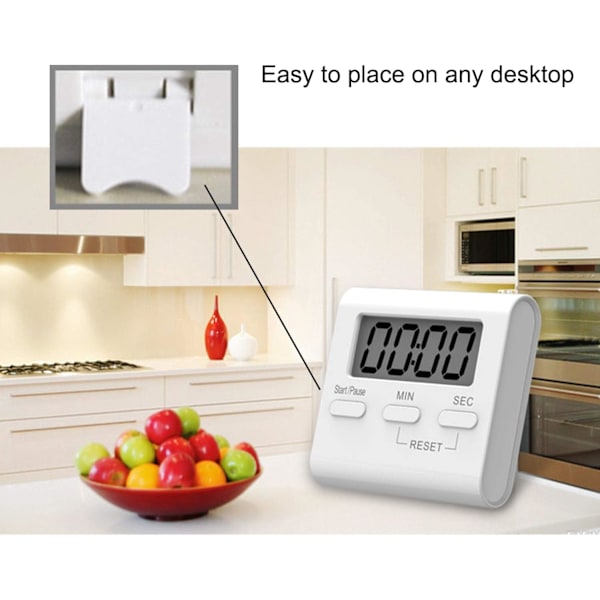 Digital Köktimer Magnetisk Nedräknings Stoppur med Hög Larm