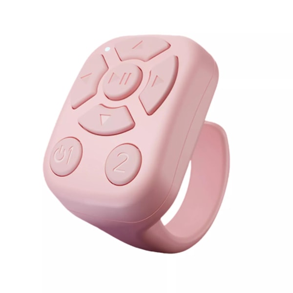 Tiktok Bluetooth Fjernkontroll Scroll Ring Sidevender Fjernkontroll Pink