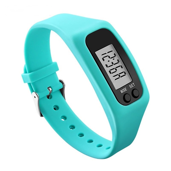 Kello LCD-näytöllä Kävely Fitness Tracker Rannekoru Digitaalinen askelmittari, fitness Tracker Kello[GKS] Lake Blue
