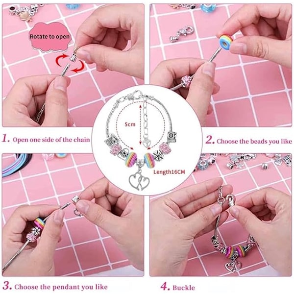 Julekreativ Blind Box Armbånd, Armbånd DIY, Puslespil Gaveæske Sæt, Jule Blind Box Armbånd Velegnet til Børn og Voksne F&Q style 5