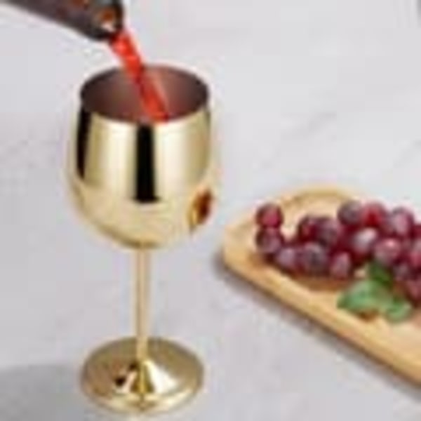 Vinglas Guld i Glas Metallisk - 50cl
