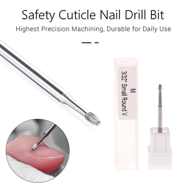 Carbide Manikyr Nail Art icle Clean Nail Drill Bits Head Milli