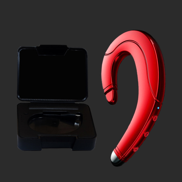 Trådlös Bluetooth osynlig enstaka öronsnäcka med mikrofonbrusreducerande Röd