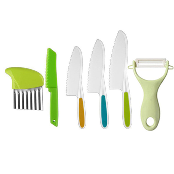 Barnköksknivar Köksset Köksredskap för barn Flerfärgad 6pcs set-1