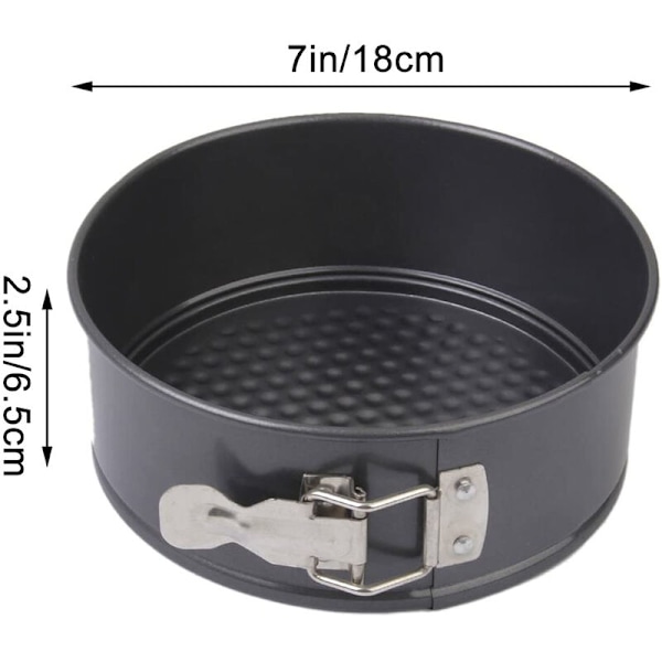 Släppform i non-stick, läckagesäker kakform med platt botten, för 1/2 receptportion, rund, läckagesäker, non-stick-belagd form - Svart, 18 cm diameter