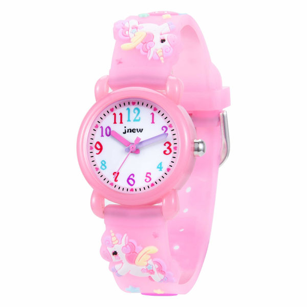 Analog watch för barn, 30 M vattentät - 3D söt tecknad watch för tjejer med nylon 1