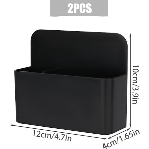 2 st Magnetisk Pennhållare med Avdelare, Magnetisk Markörhållare Magnetisk Pennburk Organizer Hemmakontorsmaterial för Kylskåp Whiteboard Skåp