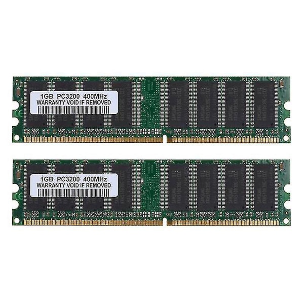 2 delar 1gb Ddr1-400mhz PC Desktop Memory Pc1-3200 184pin