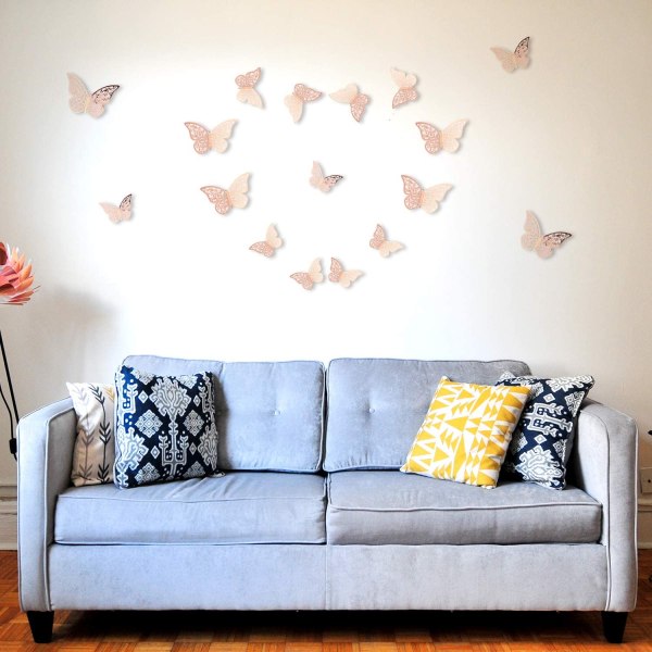 24st 3D Butterfly Wall Stickers 3 storlekar Butterfly Wall Deca